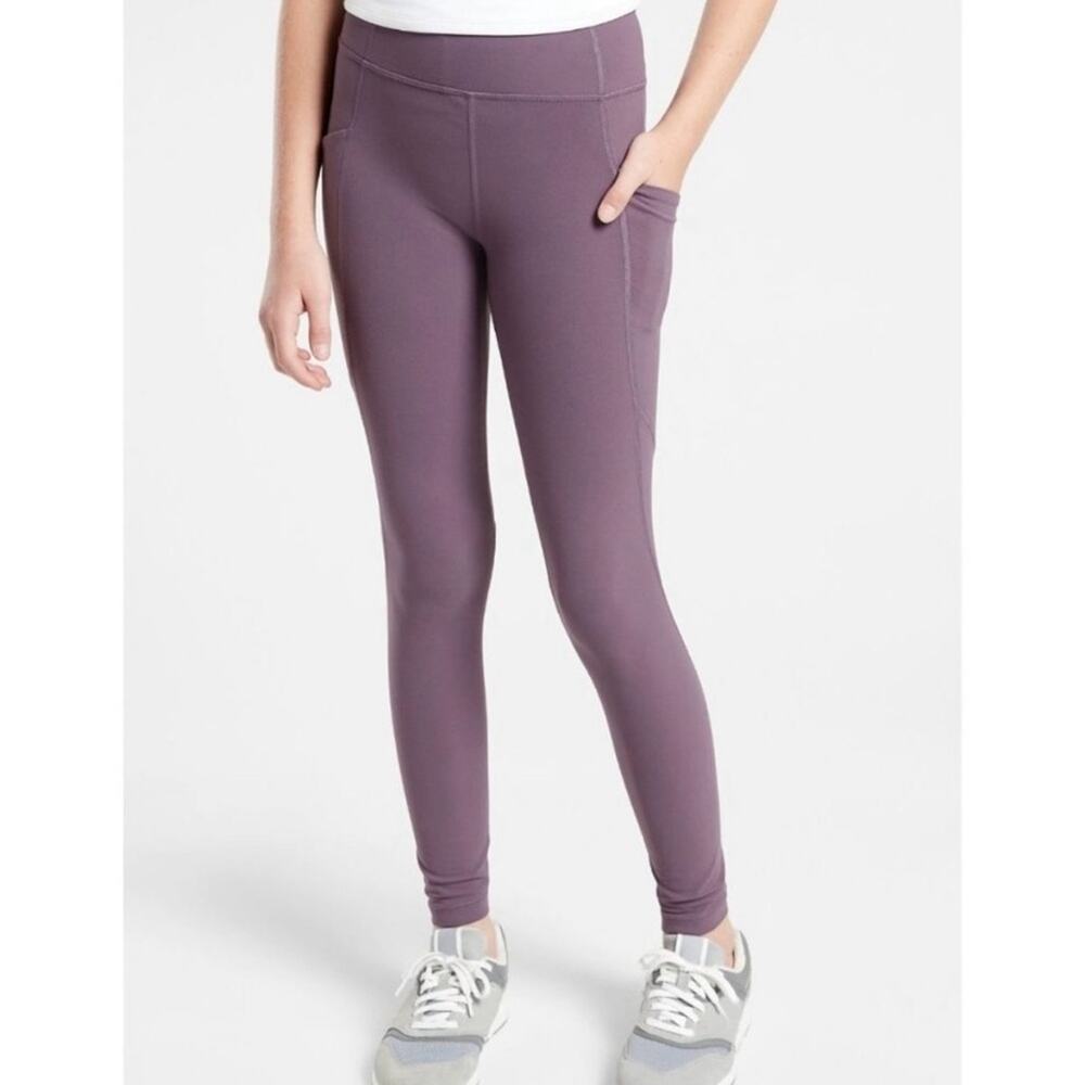 ATHLETA GIRL Purple High Rise Stash Your Treasures Tight Active Leggings Size XL